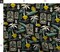 Island Tiki Black Tropical Midcentury Modern Vintage Retro Palm Tree Hawaiian Mid Century Summer Beach Aqua Trees Pineapple Custom Printed Fabric by Spoonflower Various Fabrics by the Yard or Fat Quarter